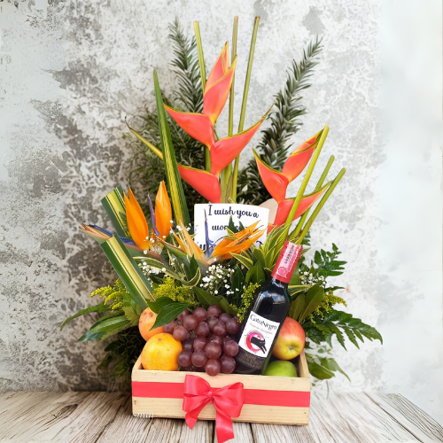 Flower Arrangement with Platonia Fruits