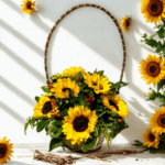 Canasta Floral con 12 Girasoles ss 2
