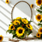 Canasta Floral con 12 Girasoles ss 2