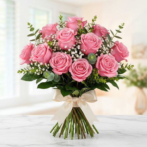 Corsage or Bouquet of Pink Roses