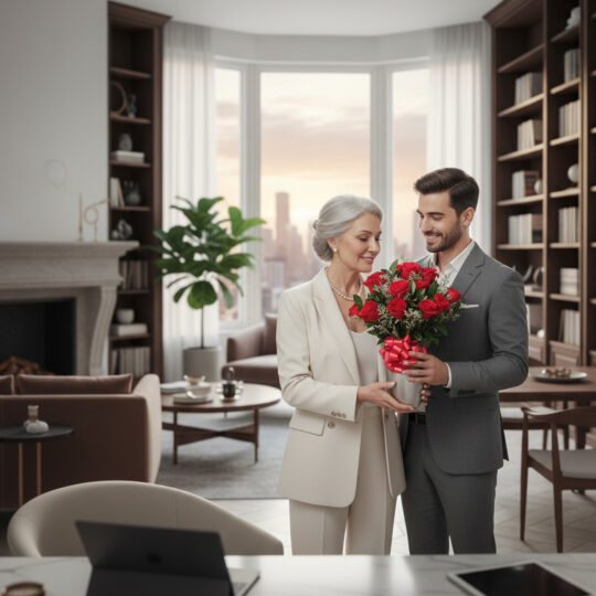 Vase with 12 Roses - Image 3